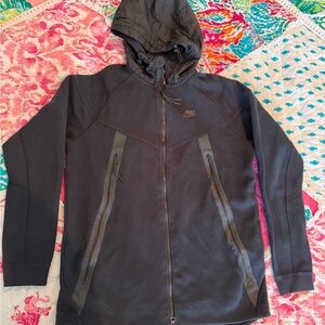 Nike Black and White Zip-Up Jacket